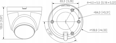 Kamerë IP dome Dahua IPC-HDW1439V-A-IL, 4 Mpx, lentë 2.8mm, e bardhë
