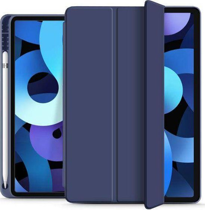 Mbulesë tablet Tech-Protect SmartCase Pen për iPad Air 4 2020, me vend për Apple Pencil, blu e errët