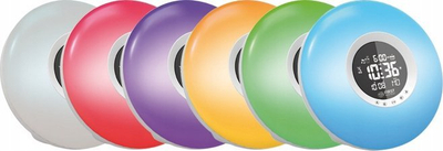 Ora me alarm diellore Solar Alarm Clock, radio FM, dritë zgjimi LED, e bardhë