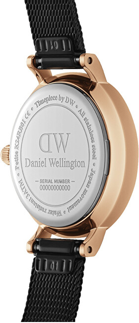 Orë për meshkuj Daniel Wellington Petite 24 Pressed Ashfield DW00100441, e zezë