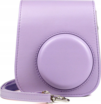 Çantë kamerë LoveInstant Instax Mini 11, eko lëkurë, me rrip, vjollcë