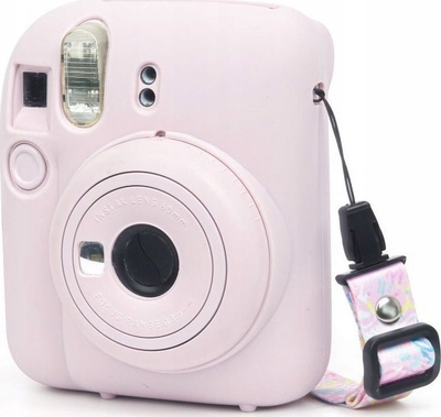 Këllëf silikoni LoveInstant për Fujifilm Instax Mini 12, pouch, rozë
