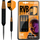 Shigjeta dart Target RVB Black, 22g, metal plastike, të verdha me të zeza