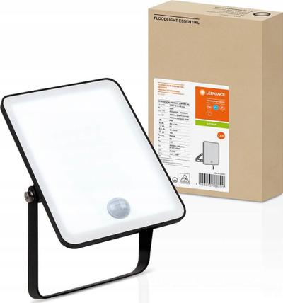 Prozhektor LED LEDVANCE ESSENTIAL, 20W, sensor lëvizjeje, i zi