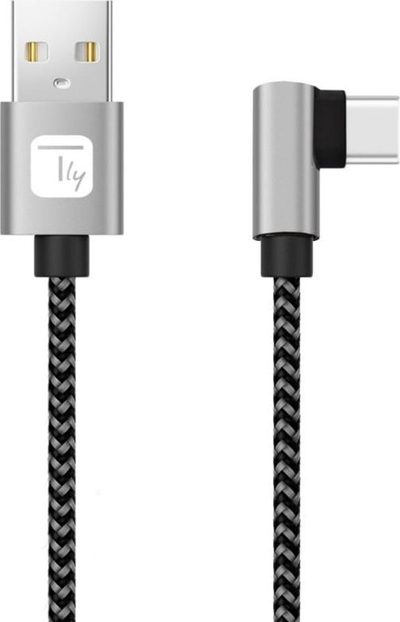 Kabllo USB Techly A në USB C, 2m, 3A, alumini