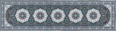 Tapet korridori poliester, 80 x 300 cm, model oriental, blu