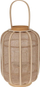 Fener dekorativ PROGarden Outdoor Candle Lantern, ratan dru 40 cm, ngjyrë natyrale