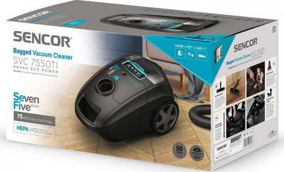 Thithëse elektrike Sencor SVC 7550TI, 750 W, e zezë