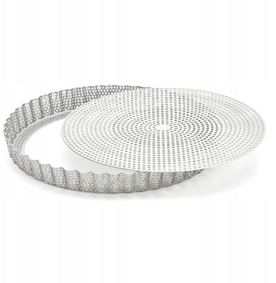 Tavë pite De Buyer, çelik inox, 24 cm, argjendtë