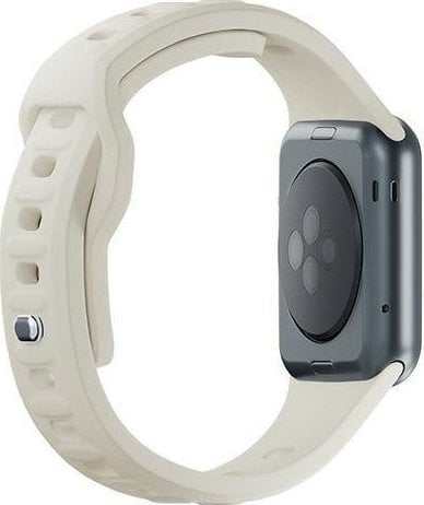 Rrip ore 3mk Silicone për Apple Watch, silikon, 42 45mm, bezhë