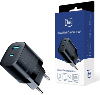 Karikues muri 3MK Hyper, 2x USB-A, 3A, i bardhë