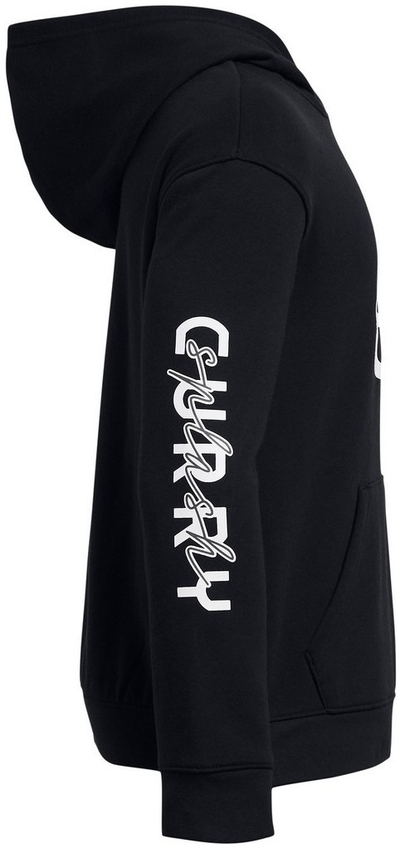 Дуксер со капуљача Under Armour Curry, памучен флис, џеб кенгур, црн