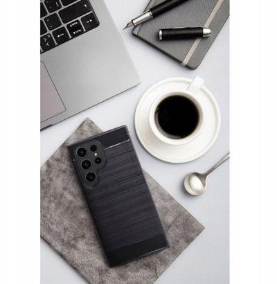 Футрола карбон за телефон Motorola G35 5G, заштитна, црна