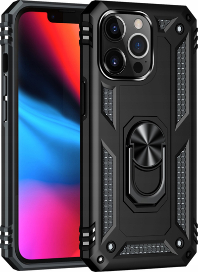 Mbulesë telefoni OEM Military Armor për iPhone 13 Pro Max, mbrojtje e fortë, me pllakë magnetike, e zezë