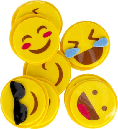 Ngjitësa dekorativë prej shkumze Craft with Fun CF EVA Emoticons, set me 8 copë, shumëngjyrësh