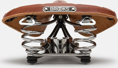 Sedilje biçiklete Brooks B66, lëkurë natyrale, susta çeliku, ngjyrë honey