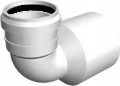 Koleno PVC për kanalizim Drainage Reducing Elbow 40/50 mm, e bardhë