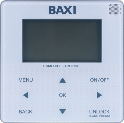 Panel kontrolli HMI Baxi Auriga Heat, për pompë nxehtësie, panel komandimi, gri