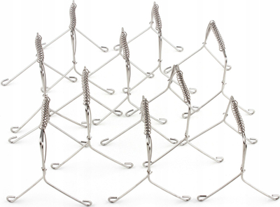 Kapëse rolade WENKO, set 10 copë, çelik inox, argjend