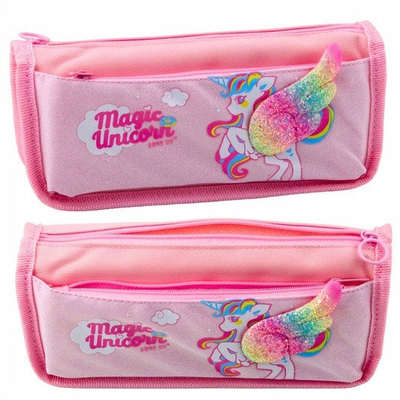 Kuti lapsash Unicorn Wing Glitter 3D, 21.5x9cm, rozë