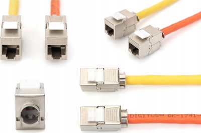 Modul keystone Digitus CAT 6A i ekranizum, montim pa vegla, argjend