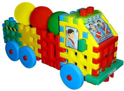Lodër kamion Czako Truck, me toptha, me kuba ndërtimi, shumëngjyrësh