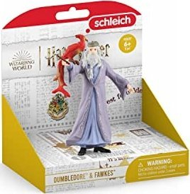 Figura koleksionuese Schleich Harry Potter Dumbledore dhe Fawkes, set 2 copë, shumëngjyrëshe