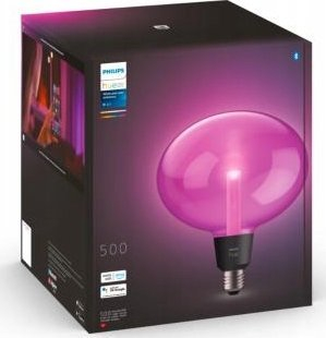 Llambë e zgjuar Philips Hue Ellipse, LED RGB, Bluetooth E27, 6.5W, transparente