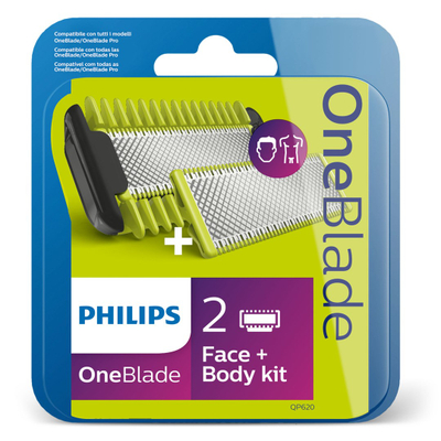 Kokë zëvendësuese Philips OneBlade QP620/50, për fytyrë dhe trup