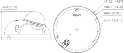 Kamerë IP Dahua IPC-HDBW3541F-AS-0280B-S2, 5MP, lente 2.8mm, e bardhë