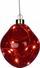 Стакорна новогодишна декорација BAUBLE LED Drop, 10cm, со ЛЕД светилки, црвена