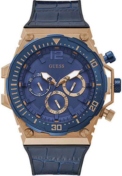 Orë dore për meshkuj Guess Venture GW0326G1, e kaltër e errët