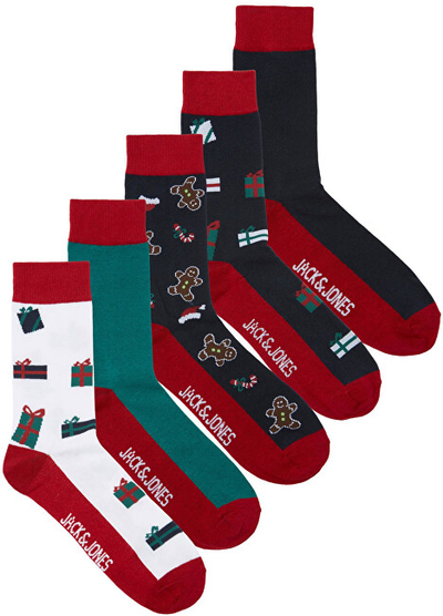 Qorape për meshkuj Jack&Jones Socks Gingerman, 5 palë, shumëngjyrëshe