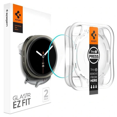 Xham mbrojtës Spigen GlasTR EZ FIT, për Galaxy Watch 8 44mm, 2 copë, transparent