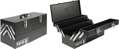 Kuti metalike Yato për mjete, 5 elemente, 460x200x265mm, e zezë (YT-0885)