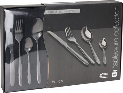 Set takëmesh WMF Stainless Steel, 24 copë, çelik inox, i zi