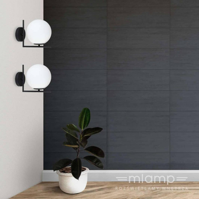Llambë muri Italux Fabio BL, E27 11W, IP20, grafit e zezë