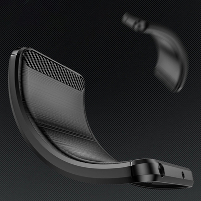 Mbrojtëse telefoni Hurtel Carbon Case për Xiaomi 15 Pro, silikoni i butë, e zezë