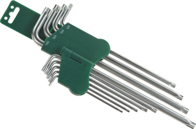 Set çelësa TORX Jonnesway H16109S, 9 copë, shumë të gjatë, gri