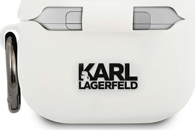 Kapak mbrojtës Karl Lagerfeld KLACA3SILCHWH për AirPods 3, silikon, i bardhë