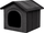 Shtëpizë për qen Hobbydog R5 Kennel Inarii, madhësi mesatare, grafit me të zezë