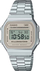 Orë digjitale Casio A168WA 8A Vintage, kronometër dhe alarm, argjend