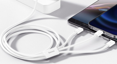 Kabllo Baseus Superior Series USB në M Lightning USB C, 0.5m, 3.5A, e bardhë