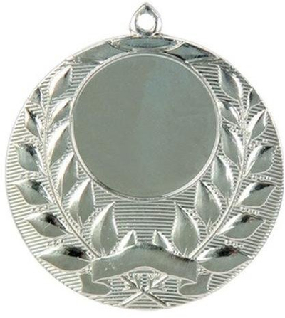 Medalje çeliku MMC1140, 40mm, me vend për emblemë, ngjyrë argjendtë