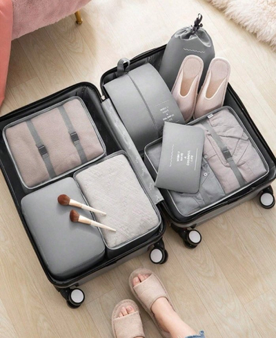 Organizues udhëtimi Korbi M13I XXL, set 7 çanta, gri
