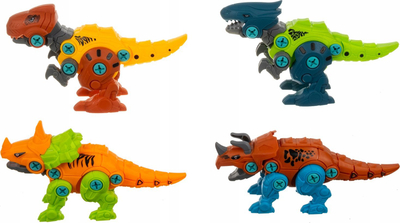 Set konstruktiv me dinosaurë 4 në 1, me kaçavidë, për fëmijë