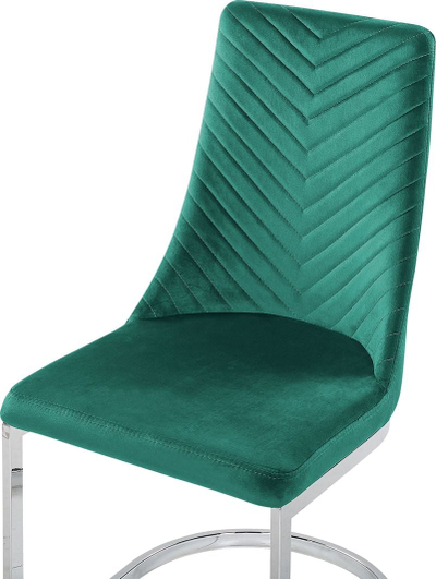 Set karrigesh ngrënieje Beliani Altoona, 2 copë, velvet, jeshile smerald