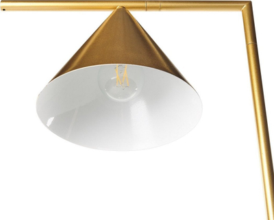 Lampë dyshemeje MOCAL metal, me bazë mermeri, stil modern, ngjyrë ari