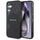 Mbrojtëse telefoni AMG Double Layer Rhombs MagSafe për Samsung Galaxy S25+, me magnet, e zezë me të kuqe