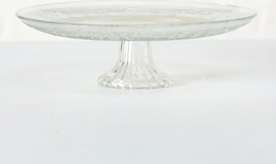 Pjatë për tortë Boltze Relif, xham transparent, pa ngjyrë